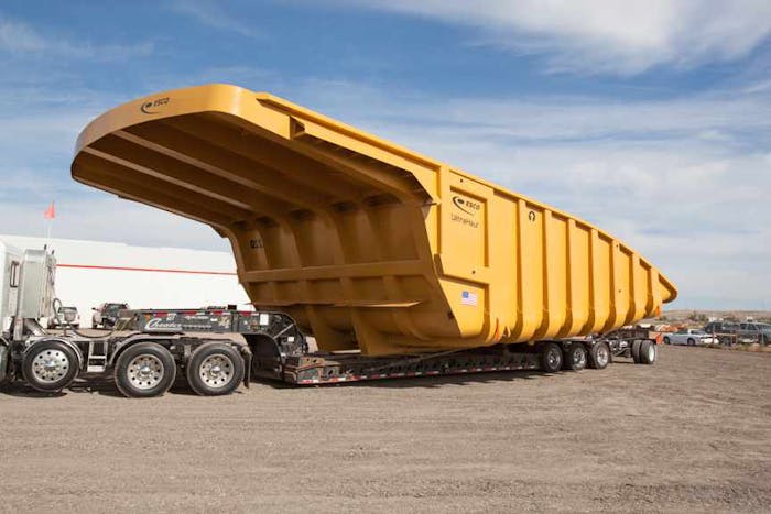ESCO Corporation’s first Wyoming built mining truck body, built for Cloud Peak Energy, Wright, WY.