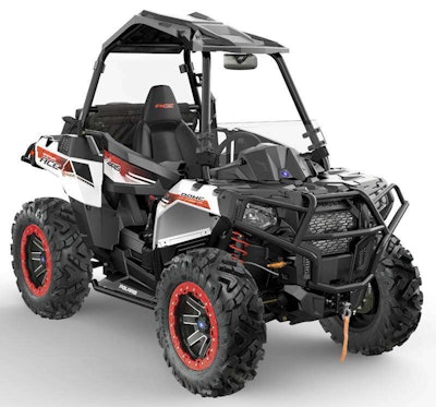Fully accessorized Sportsman ACE with winch and tire/wheel upgrade. (Click image to view larger.)