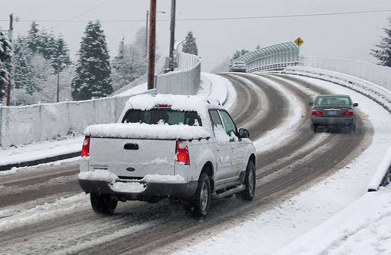 Four-wheel-drive does’t overcome poor winter driving skills. (Photo/Larry Walton, Editorial Services West)