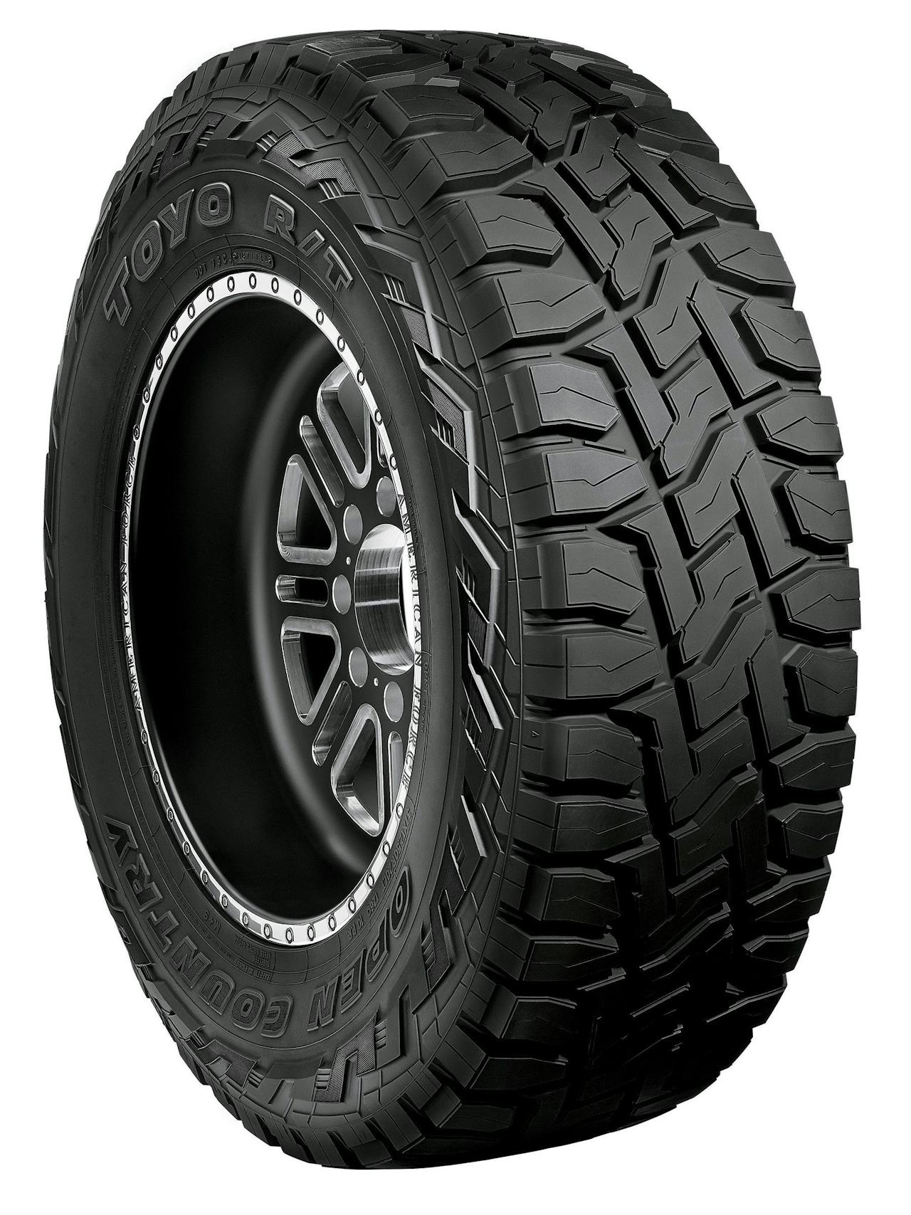 The Open Country R/T has wide shoulder grooves, mud biting blocks and stone and mud ejectors to help enhance off-pavment performance.