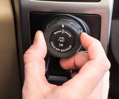 Trailer assist knob-turn