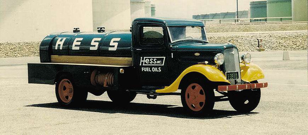 What year was the outlet first toy hess truck made