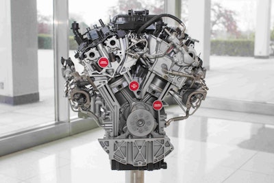 3.5 liter EcoBoost engine close up