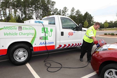 Mobile charging truck rescues depleted EVs Hard Working Trucks