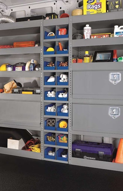 American Van s latest catalog features new aluminum shelving