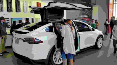A Model X I saw recently at a Tesla dealership at the Avalon shopping center in Alpharetta, Ga.