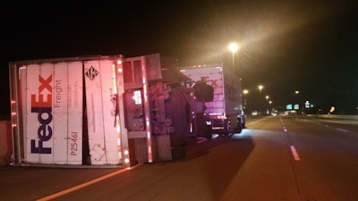 FedEx-truck-crash-highway