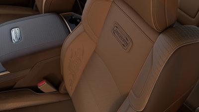 2019 Ram Heavy Duty Mountain Brown seat embroidery