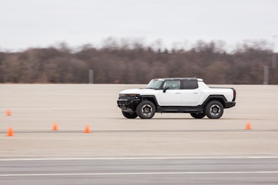 The GMC HUMMER EV arrived at GM’s Milford Proving Grounds to c