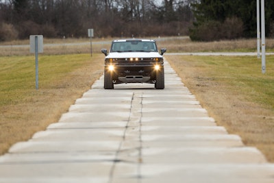 The GMC HUMMER EV arrived at GM’s Milford Proving Grounds to c