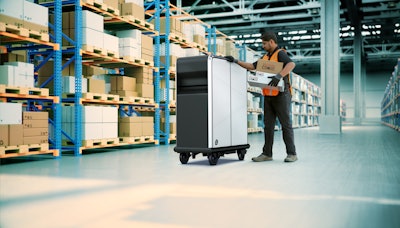The EP1 is a propulsion-assisted, electric pallet developed to move goods more efficiently over short distances. The EP1 can help reduce package touch points, overall operational costs and physical strain on the labor force.