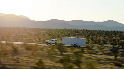 The Rivian R1T maxes out at 11,000 pounds towing and is available with Trailer Assist 'to let your vehicle help with some of the more difficult maneuvers when towing,' according to Rivian's website.
