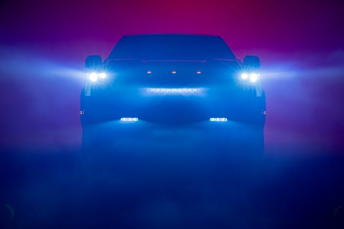 Yes, those look like marker lights across the front of the 2022 Toyota Tundra which the automaker teased this week. Video is posted below.