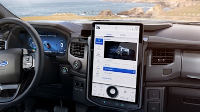 A 15.5-inch monitor takes center stage in the F-150 Lightning.