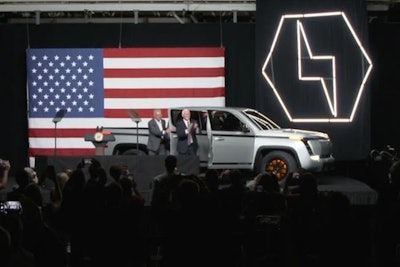 Former U.S. Vice President Mike Pence participated in Lordstown's launch last year of its all-electric pickup. The company is now 'in substantial doubt' about its future.