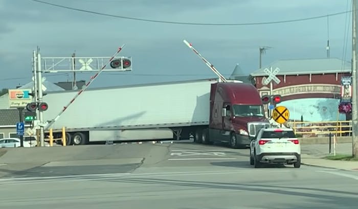 A truck driver in Columbus Grove, Ohio was very fortunate to drive away unharmed after his rig was struck by a train.