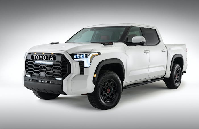 The 2022 Toyota Tundra TRD Pro just might beat the latest Ford Raptor on the street and leave it choking on dirt--so long as no jumps are involved.
