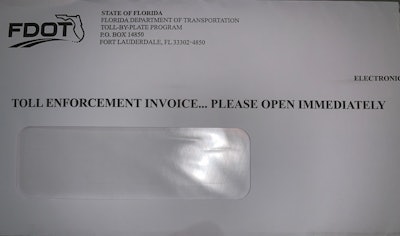 The Florida Department of Transportation makes it clear what their letter is all about. Too bad such attention to detail doesn't extend throughout their invoice department.