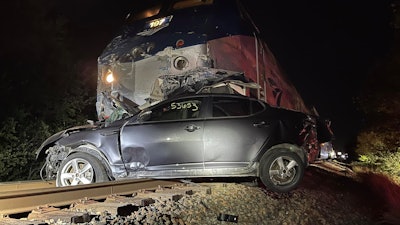 The collision damaged the Amtrak train and caused it to partially derail and damage a half-mile of track.