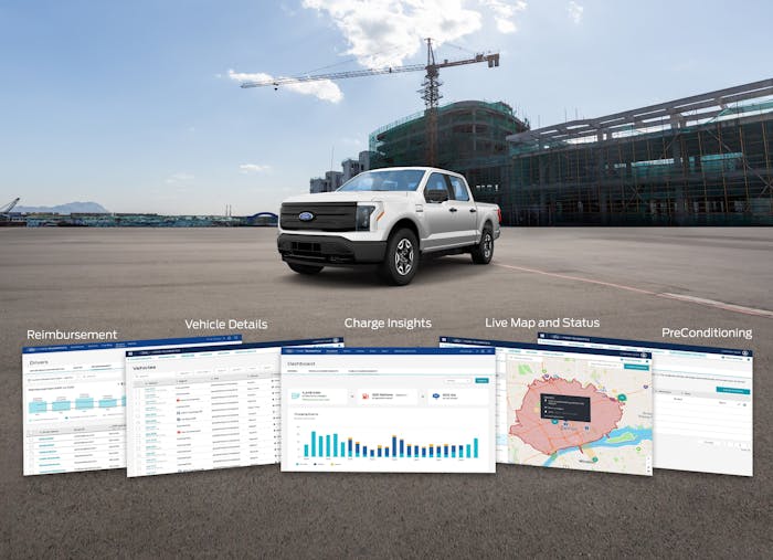 Ford Pro complimentary telematics dashboard