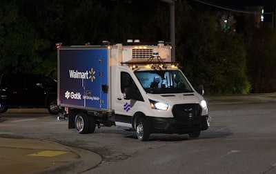 Gatik autonomous truck at Walmart in Bentonville, Arkansas