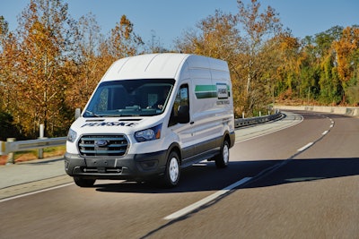 Penske's electric Ford E-Transit vans will first roll out in California before making their way at other Penske locations across the U.S.
