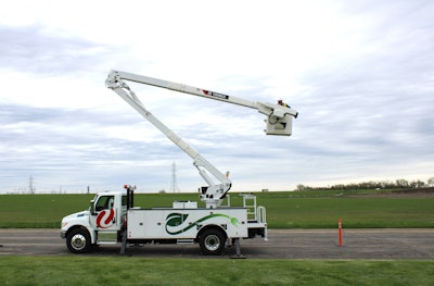 Xcel Energy Terex Navistar electric utility truck