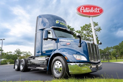 Texas-based Quantix is putting its electric Peterbilt 579s to work in South Carolina and Georgia.