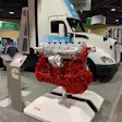 Cummins X15H hydrogen engine on display at the Advanced Clean Transportation Expo this past May in Long Beach, Calif.