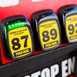 gasoline pumps displaying octane numbers