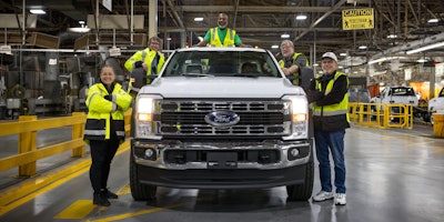 All-new 2023 Ford Super Duty at the Ohio Assembly Plant.