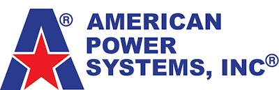 The American Power Systems logo in red, white and blue.