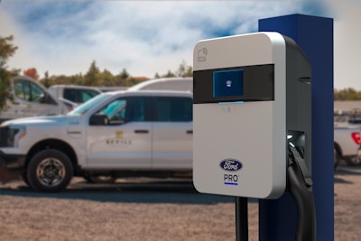 Ford trucks and EV charger