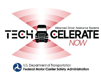 The Tech-Celerate Now logo from the Federal Motor Carrier Safety Administration.